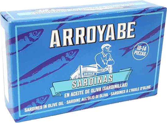 Sardinen in Olivenöl - 10-14 St. - 118g -(Arroyabe)- Sardinen in Olivenöl - 10-14 St. - 118g -(Arroyabe)-