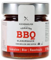 Tomaten BBQ Glasursauce mit Bier - 190 ml Glas