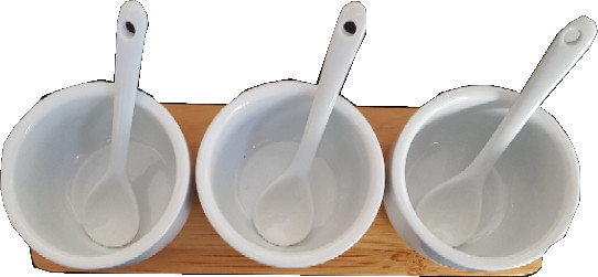 Servierset - Serving Set für Dips - dreier Set -