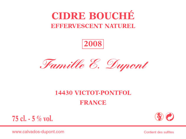 Dupont - Cidre Bouché - 0,75 L