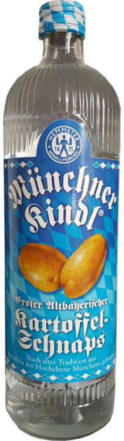 Hemmeter - Kartoffelschnaps -Münchner Kindl 40% Vol. - 0,7 L Hemmeter - Kartoffelschnaps -Münchner Kindl 40% Vol. - 0,7 L