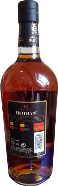 Botran Ron Anejo 12 - Sistema Solera, 40% vol., 0,7 L