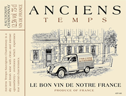 2022 -Anciens Temps - Cabernet-Syrah - Pays d'Oc - 0,75 L